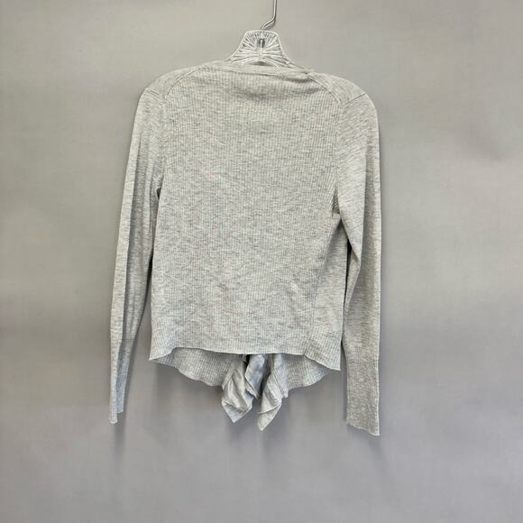 Banana Republic Gray Long Sleeve Ruffle Lightweight Shrug Cardigan Size Small - Picture 14 of 15